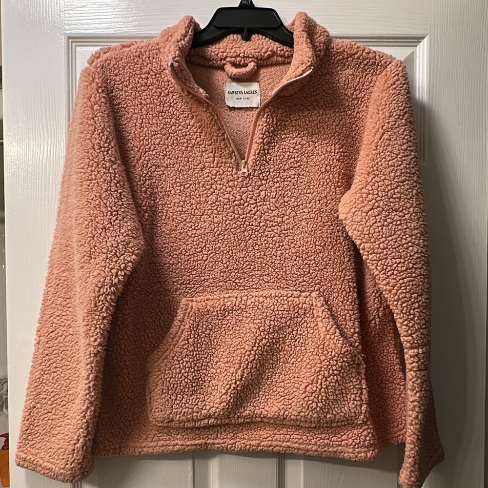 Pink Sherpa Pullover